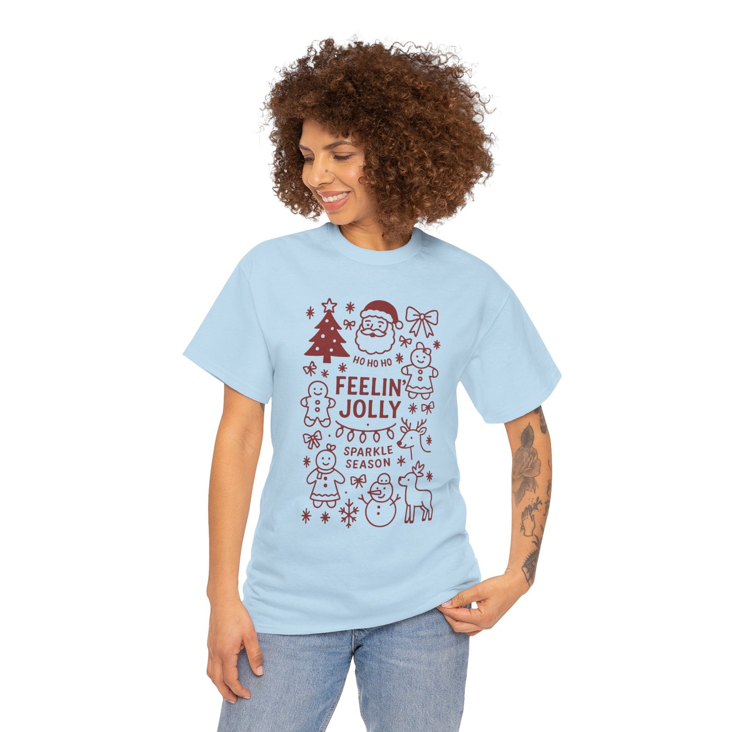 Feelin' Jolly Christmas T-Shirt - Holiday Graphic Tee