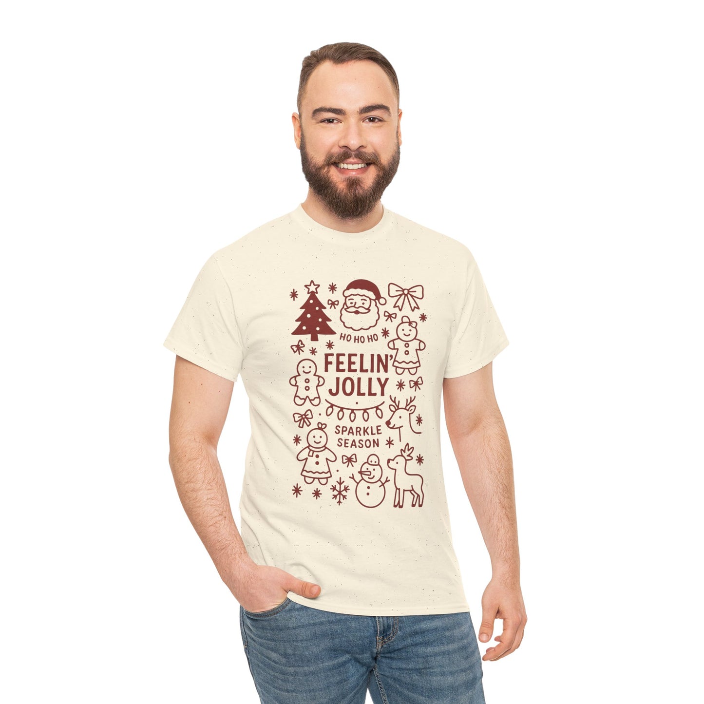 Feelin' Jolly Christmas T-Shirt - Holiday Graphic Tee
