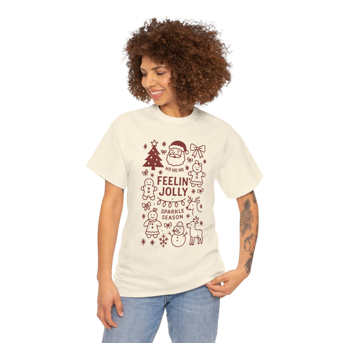 Feelin' Jolly Christmas T-Shirt - Holiday Graphic Tee
