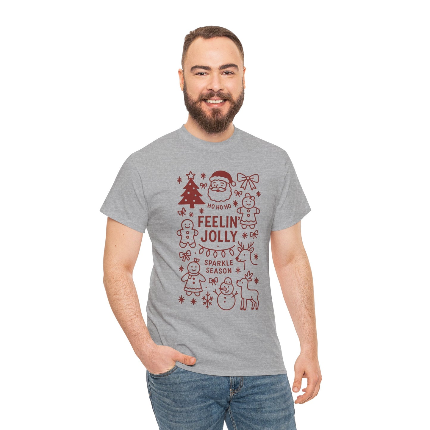 Feelin' Jolly Christmas T-Shirt - Holiday Graphic Tee