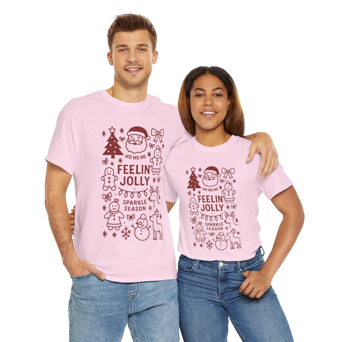 Feelin' Jolly Christmas T-Shirt - Holiday Graphic Tee