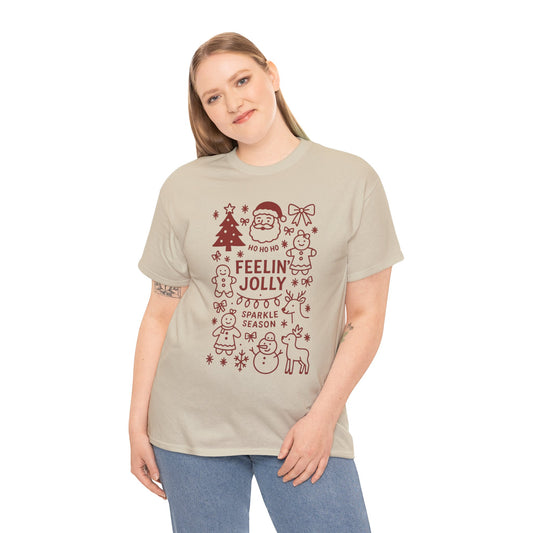 Feelin' Jolly Christmas T-Shirt - Holiday Graphic Tee