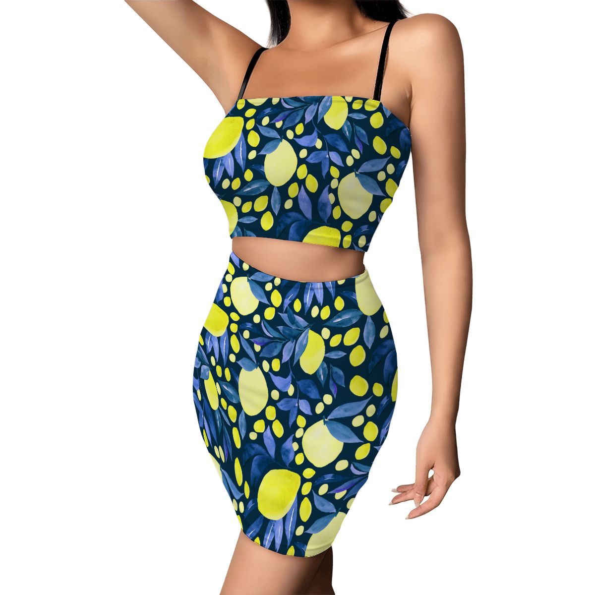 Women's Crop Tank Top & Mini Skirts Sets